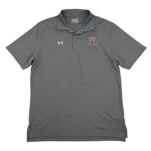 Under Armour Golf Polo Shirt Mens Size L Gray Short Sleeve Performance Quick Dry